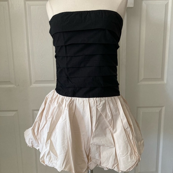 SOFIE THE LABEL POPLIN STRAPLESS BUBBLE DRESS Size L - Picture 2 of 8